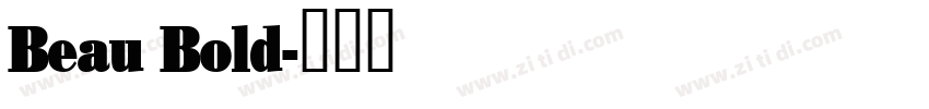 Beau Bold字体转换